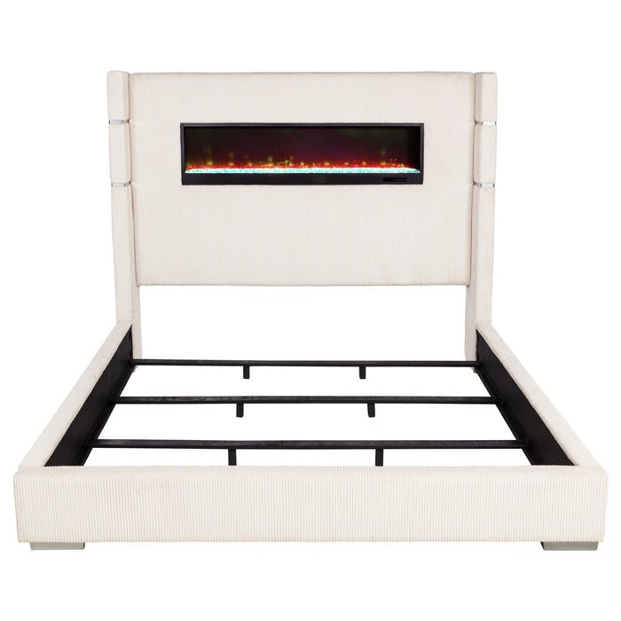 Tisdall Wingback Bed with Flame Visualizer - All Brands Furniture (NJ)