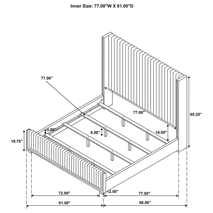 Natasha California King, E.King & Queen Bed - All Brands Furniture (NJ)