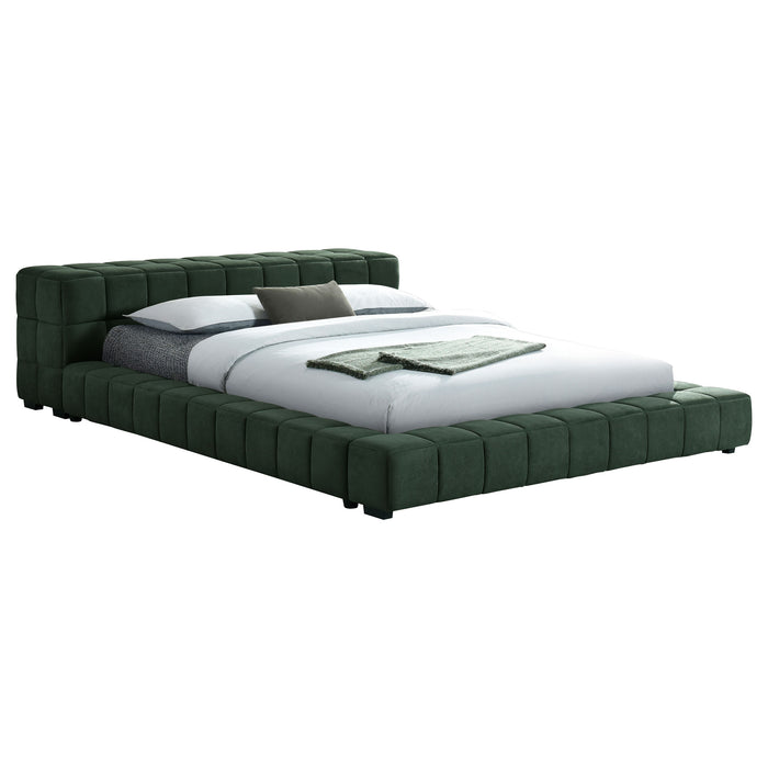 Trinity California King, E.king, Queen, & Full Bed Green & Light Taupe - All Brands Furniture (NJ)
