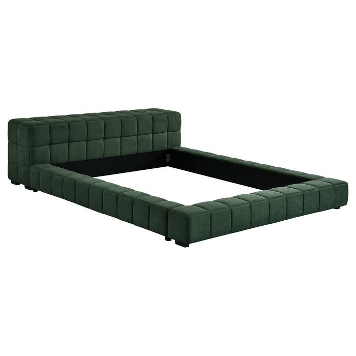 Trinity California King, E.king, Queen, & Full Bed Green & Light Taupe - All Brands Furniture (NJ)
