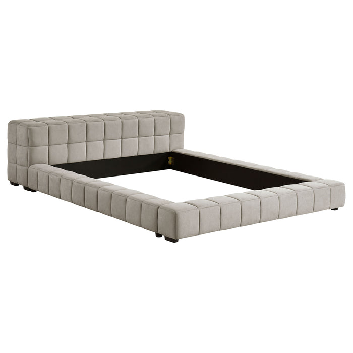 Trinity California King, E.king, Queen, & Full Bed Green & Light Taupe - All Brands Furniture (NJ)