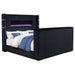 Tisdall Wingback TV Bed with Flame Visualizer - All Brands Furniture (NJ)