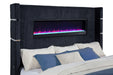 Tisdall Wingback TV Bed with Flame Visualizer - All Brands Furniture (NJ)