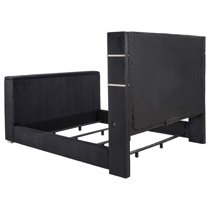Tisdall Wingback TV Bed with Flame Visualizer - All Brands Furniture (NJ)