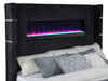 Tisdall Wingback TV Bed with Flame Visualizer - All Brands Furniture (NJ)
