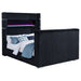 Tisdall Wingback TV Bed with Flame Visualizer - All Brands Furniture (NJ)