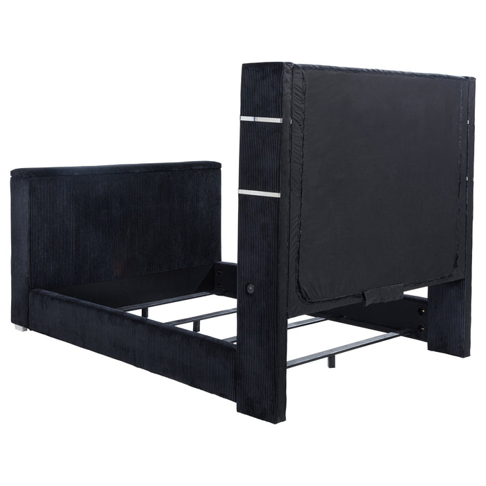 Tisdall Wingback TV Bed with Flame Visualizer - All Brands Furniture (NJ)