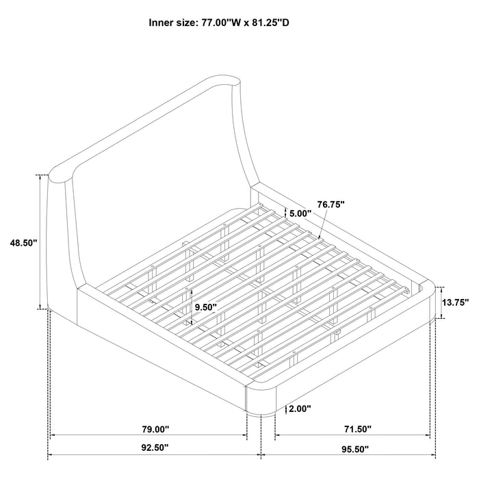 Rennes Wingback Platform Bed - All Brands Furniture (NJ)
