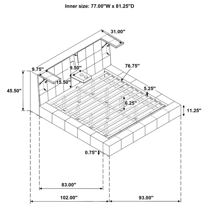 Dreux Panel Platform Bed - All Brands Furniture (NJ)