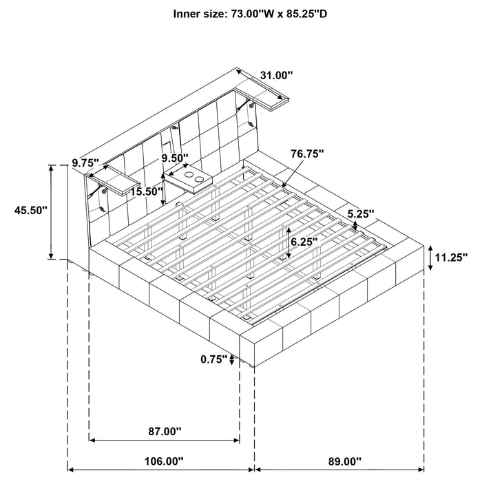 Dreux Panel Platform Bed - All Brands Furniture (NJ)