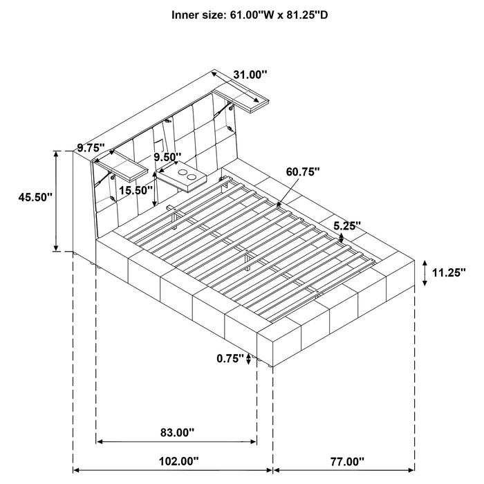 Dreux Panel Platform Bed - All Brands Furniture (NJ)