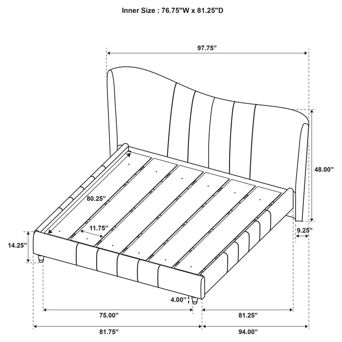 Evelyn Panel Platform Bed - All Brands Furniture (NJ)