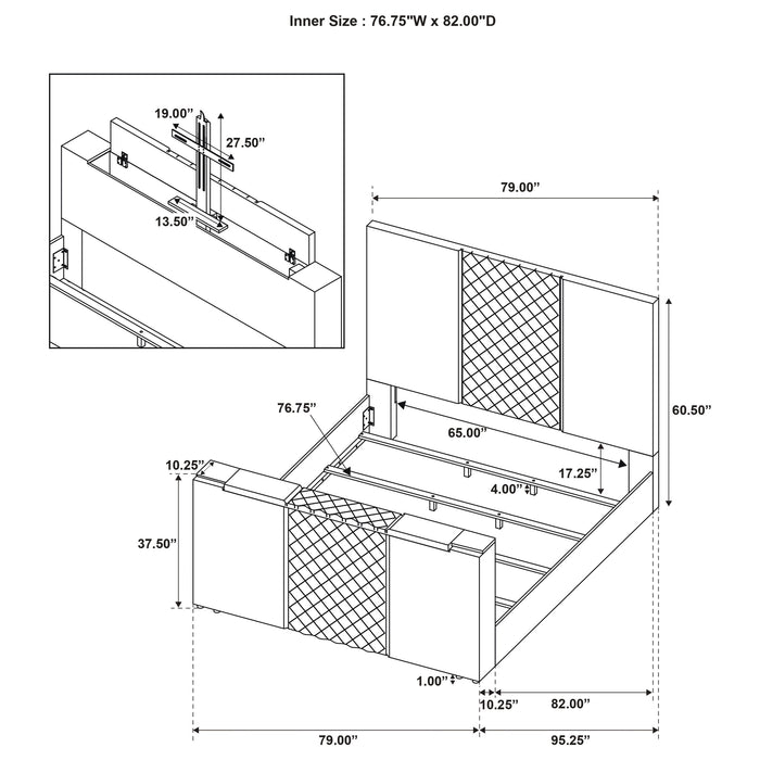Tara Panel TV Bed - All Brands Furniture (NJ)