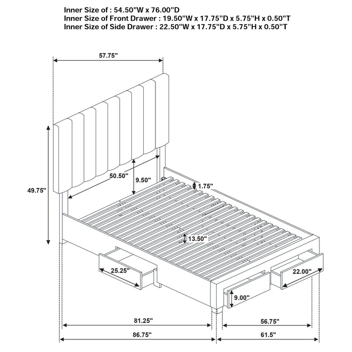 Wheatland Panel Platform Storage Bed - All Brands Furniture (NJ)