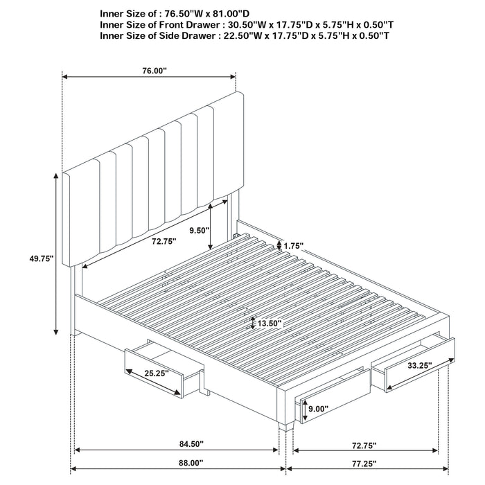 Wheatland Panel Platform Storage Bed - All Brands Furniture (NJ)