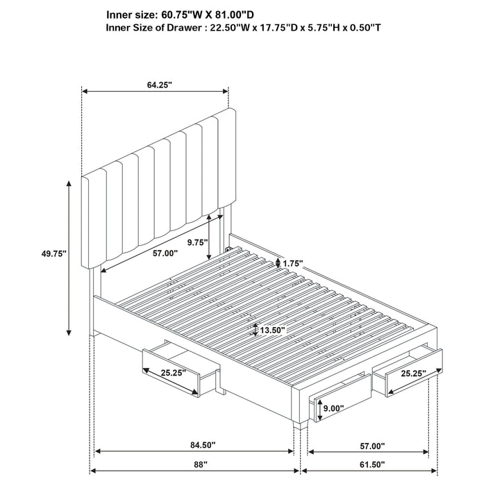 Wheatland Panel Platform Storage Bed - All Brands Furniture (NJ)