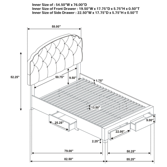 Marianna Panel Platform Storage Bed - All Brands Furniture (NJ)