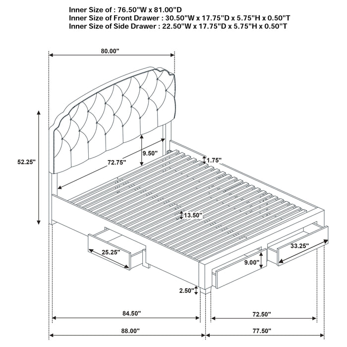 Marianna Panel Platform Storage Bed - All Brands Furniture (NJ)