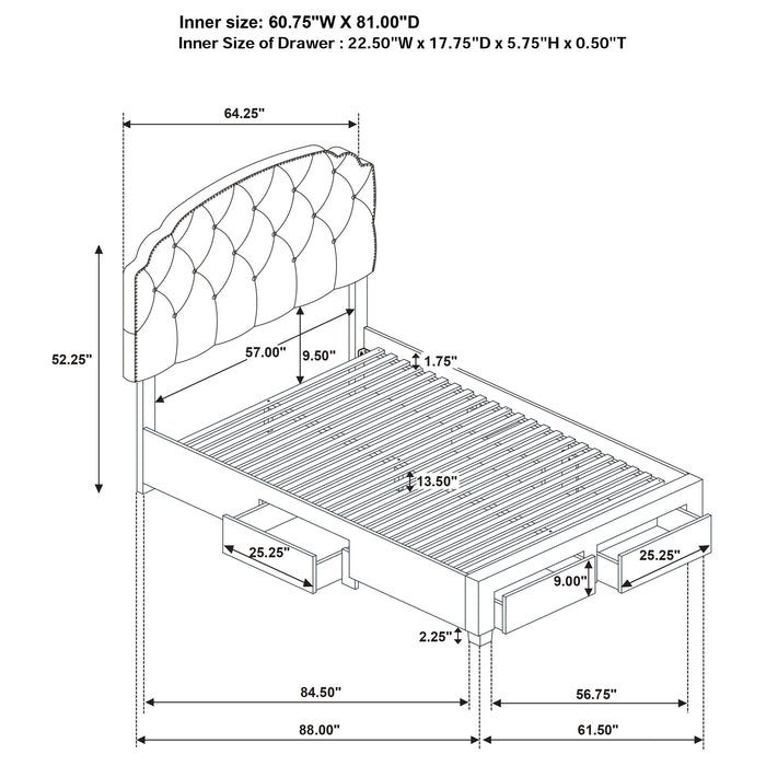 Marianna Panel Platform Storage Bed - All Brands Furniture (NJ)