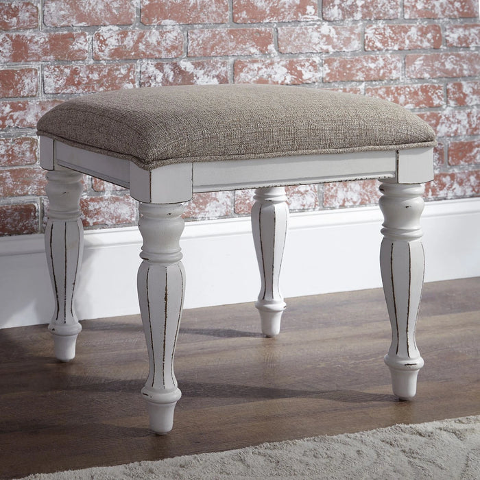 Magnolia Manor Vanity Stool in Antique White image