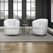 Parker Living Barolo 100% Italian Leather Swivel Club Chair Two Pack
