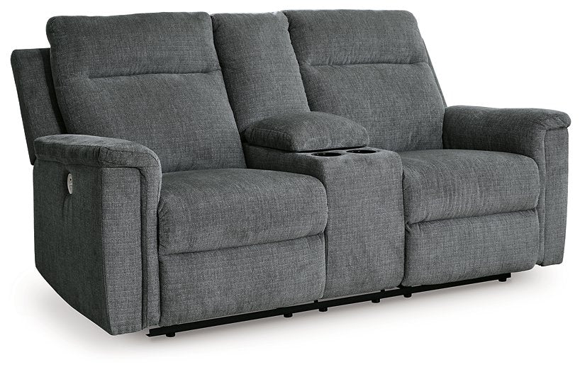 Barnsana Power Reclining Loveseat with Console - All Brands Furniture (NJ)