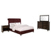 Devon Bedroom Set Wine Red and Dark Oak - All Brands Furniture (NJ)