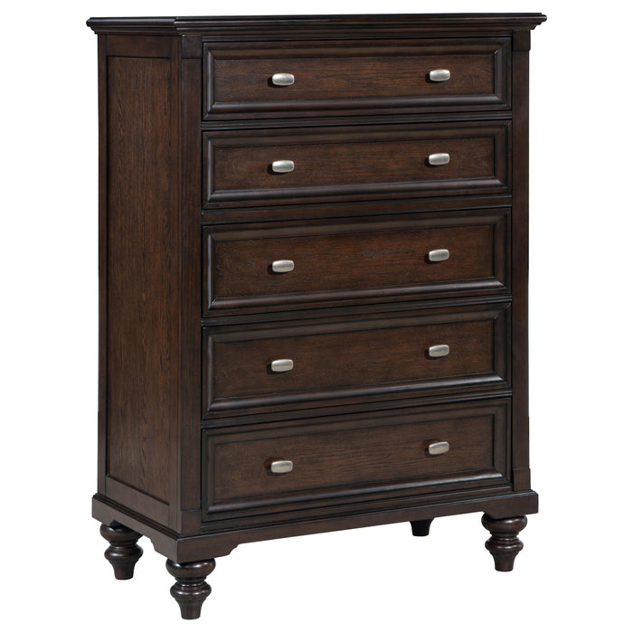 Devon Bedroom Set Wine Red and Dark Oak - All Brands Furniture (NJ)