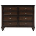 Devon Bedroom Set Wine Red and Dark Oak - All Brands Furniture (NJ)