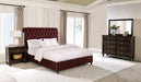 Devon Bedroom Set Wine Red and Dark Oak - All Brands Furniture (NJ)