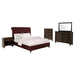 Devon Bedroom Set Wine Red and Dark Oak - All Brands Furniture (NJ)