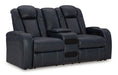 Fyne-Dyme Power Reclining Loveseat with Console - All Brands Furniture (NJ)
