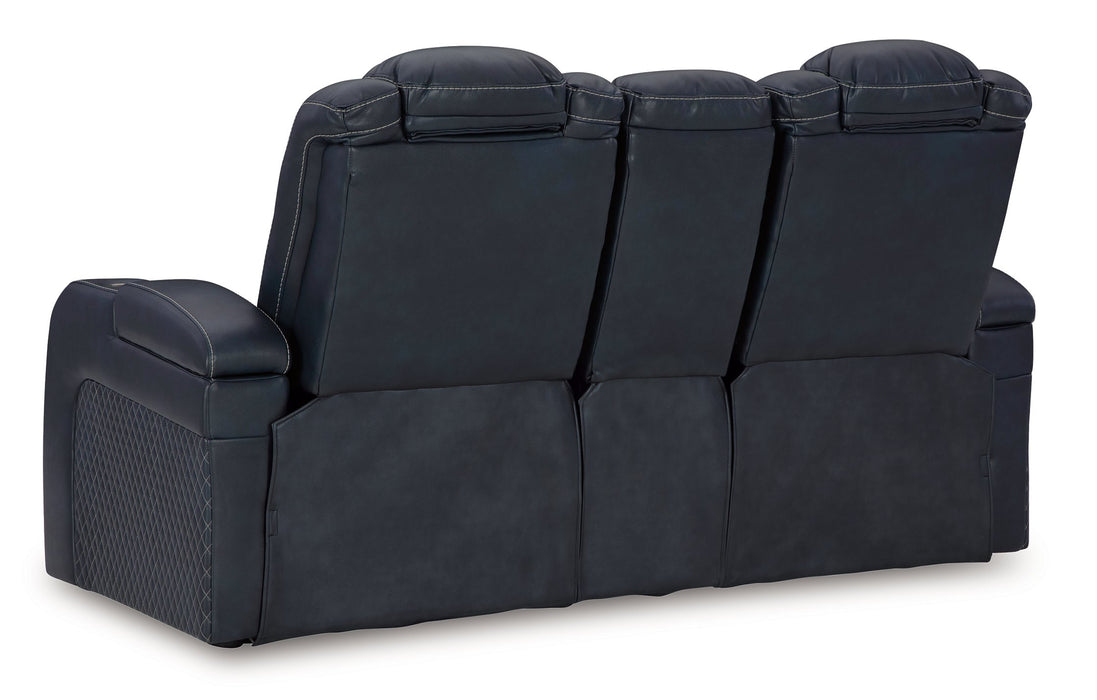 Fyne-Dyme Power Reclining Loveseat with Console - All Brands Furniture (NJ)