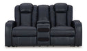 Fyne-Dyme Power Reclining Loveseat with Console - All Brands Furniture (NJ)