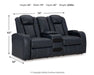 Fyne-Dyme Power Reclining Loveseat with Console - All Brands Furniture (NJ)