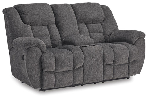 Foreside Reclining Loveseat with Console - All Brands Furniture (NJ)