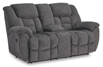 Foreside Reclining Loveseat with Console - All Brands Furniture (NJ)