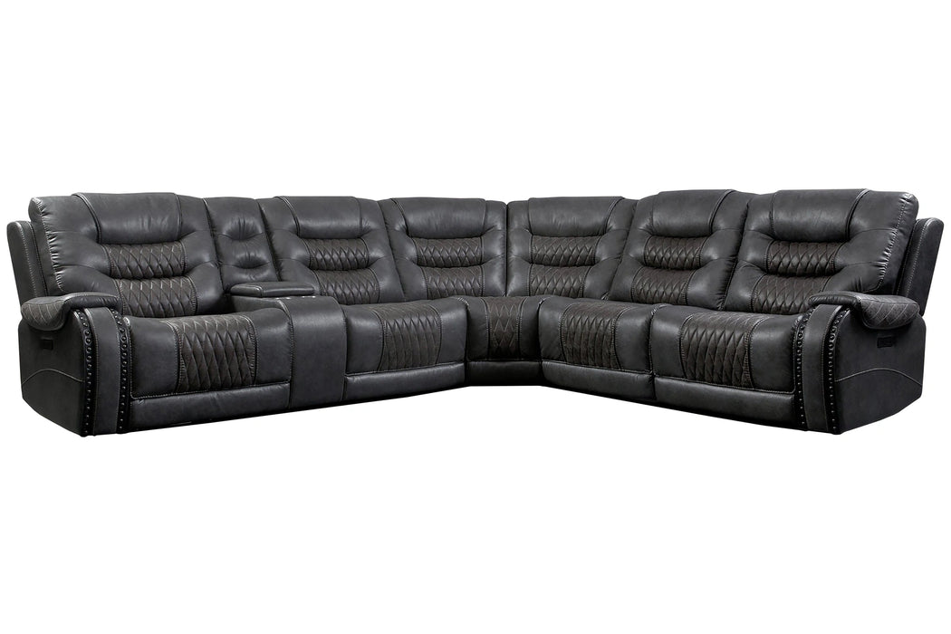 Parker Living Outlaw - Stallion 6 Piece Modular Power Reclining Sectional with Drop Down Table