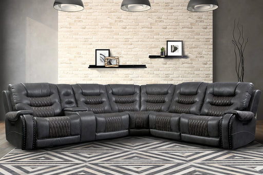 Parker Living Outlaw - Stallion 6 Piece Modular Power Reclining Sectional with Drop Down Table