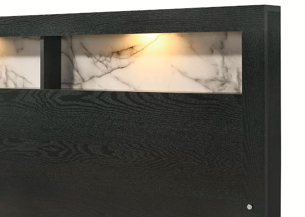 Crown Mark Furniture Cadence Queen Panel Bed in Black - All Brands Furniture (NJ)