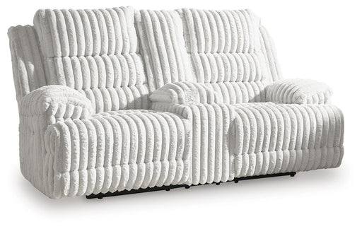 Rhines Falls Power Reclining Loveseat with Console - All Brands Furniture (NJ)