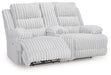 Rhines Falls Power Reclining Loveseat with Console - All Brands Furniture (NJ)