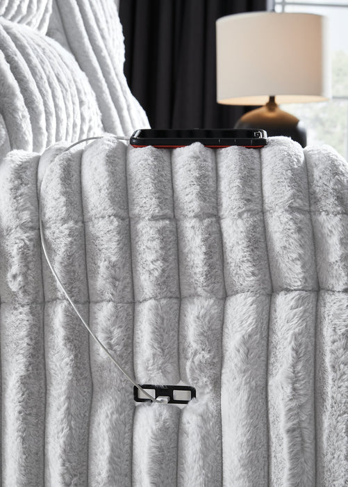 Rhines Falls Power Reclining Loveseat with Console - All Brands Furniture (NJ)