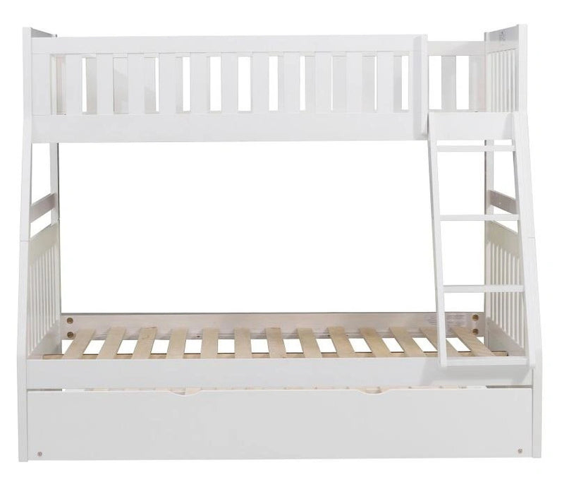 Galen Twin/Full Bunk Bed w/ Twin Trundle in White B2053TFW-1*R