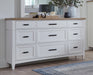 Parker House Americana Modern Bedroom King Platform Bed 2 Nightstands and Dresser with Mirror