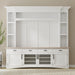 Parker House Americana Modern 92 Inch TV Console with Hutch Back Panel and LED Lights