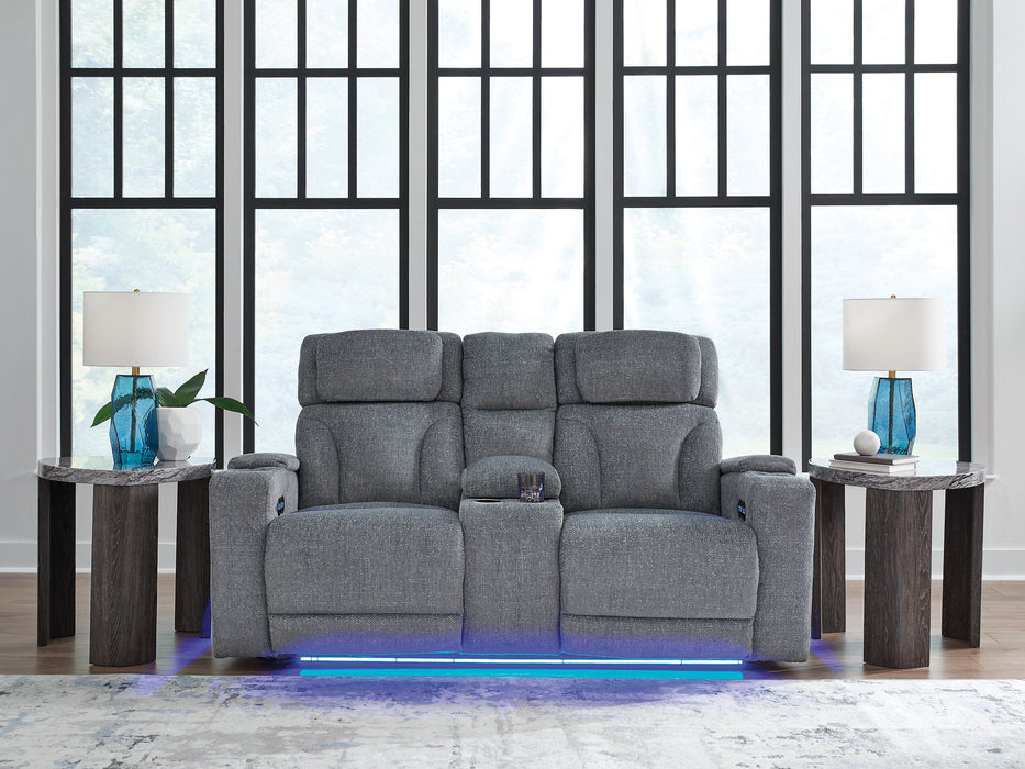 Studio Cave Power Reclining Loveseat with Console - All Brands Furniture (NJ)