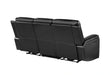 U8881 Black Leather Power Reclining Sofa with Immerse Sound