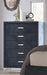 Crown Mark Furniture Lucinda 5 Drawer Chest in Gray - All Brands Furniture (NJ)