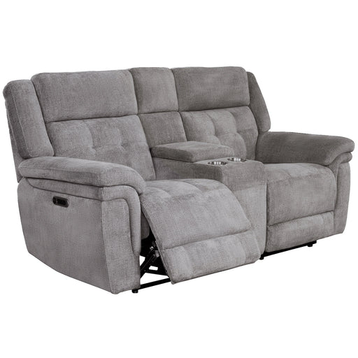 Parker Living Richland - Bristol Grey Power Reclining Console Loveseat